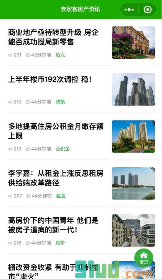 安居客房产资讯小程序截图