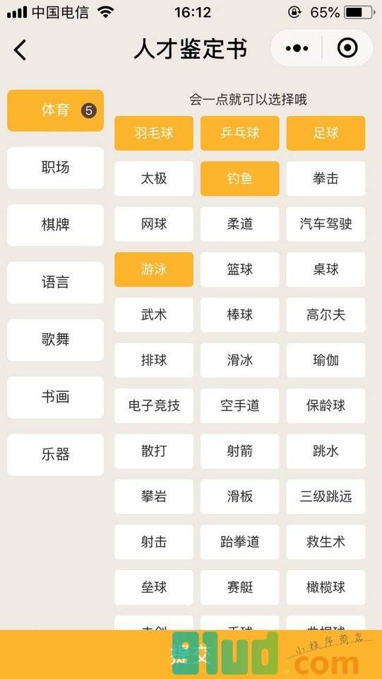 人才鉴定书小程序截图