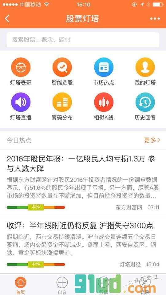 股票灯塔+小程序截图