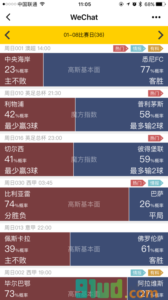 足球魔方社区小程序截图