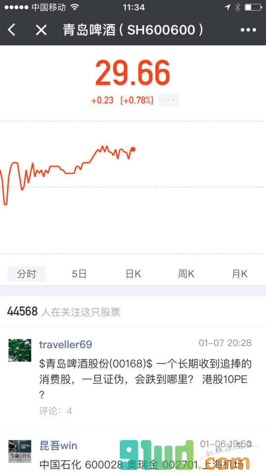雪球炒股小程序截图