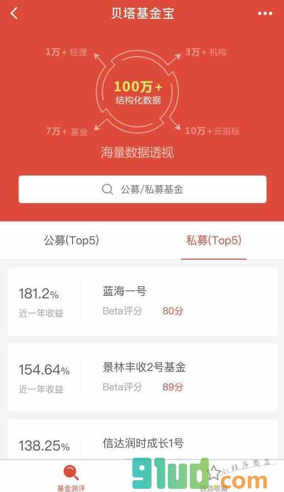 贝塔基金宝小程序截图