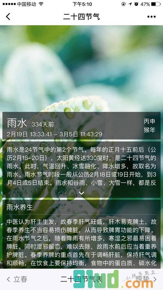 二十四节气查询小程序截图
