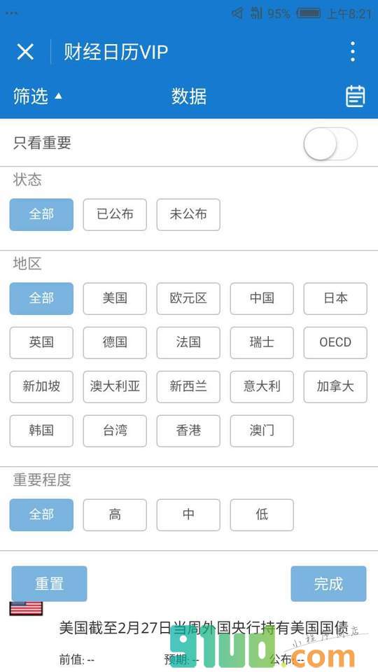财经日历VIP小程序截图
