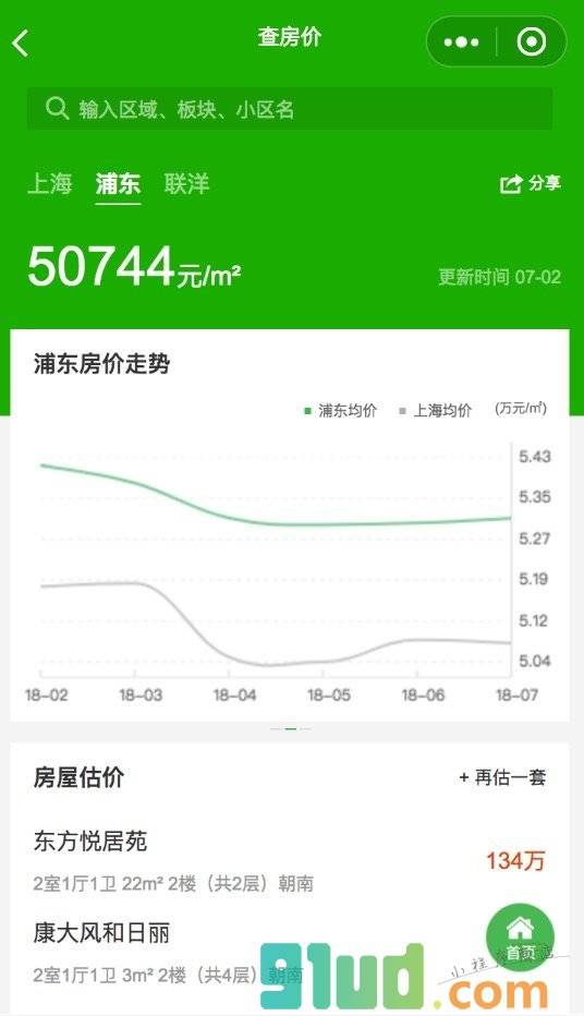 安居客房产小程序截图