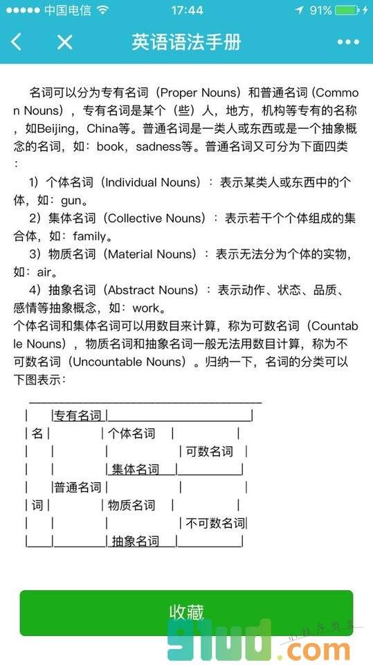 英语语法手册小程序截图