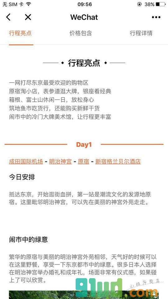 私人定制出境旅行小程序截图