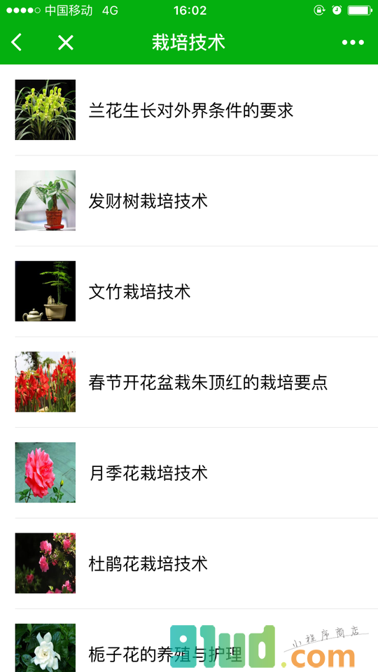 花卉盆景宝典小程序截图