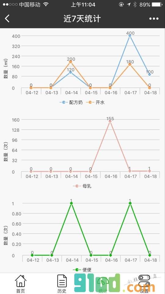 宝宝喂奶小程序截图