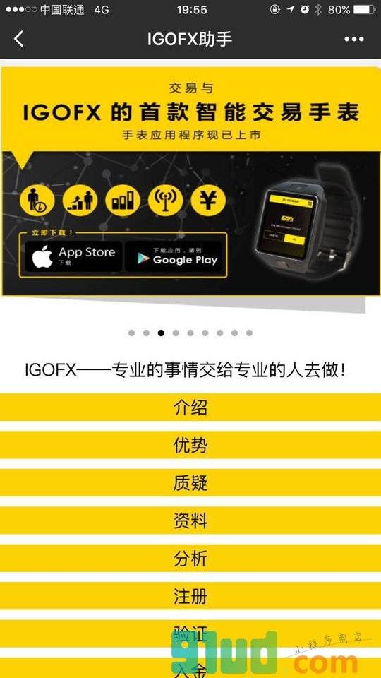 IGOFX助手小程序截图