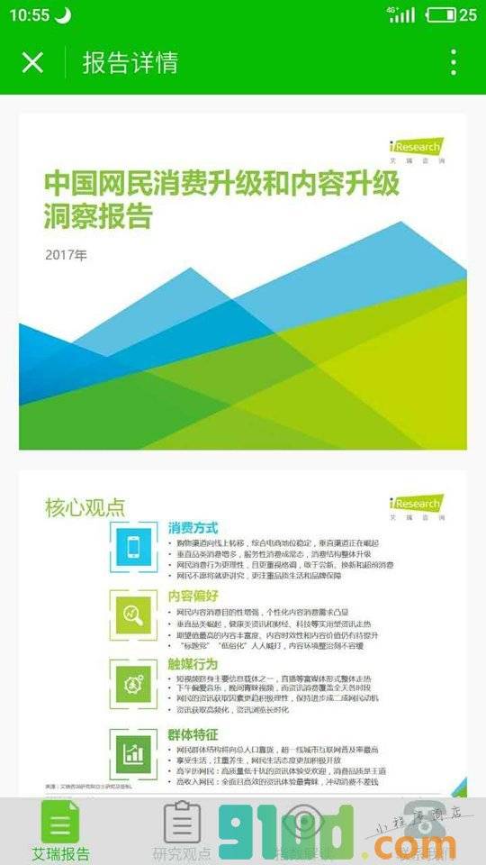 艾瑞资讯lite小程序截图