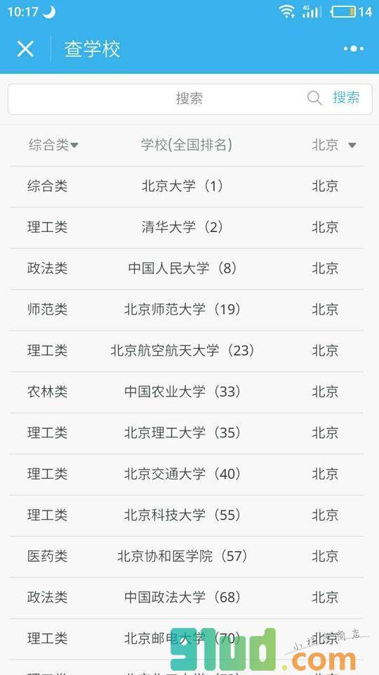 高考志愿助手小程序截图