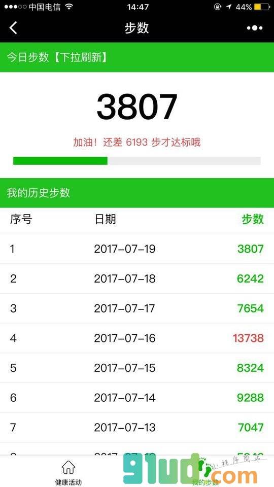 凤凰健康行小程序截图