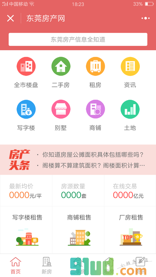 东莞房产网小程序截图