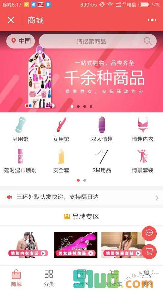 老司机成人情趣用品小程序截图