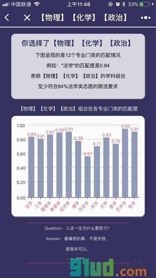 新高考选学科查询小程序截图