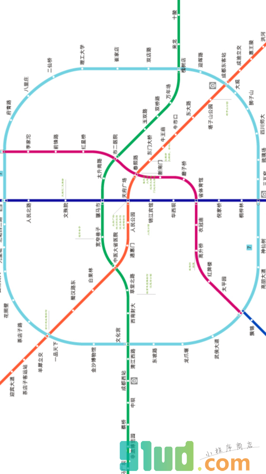 成都地铁图小程序截图