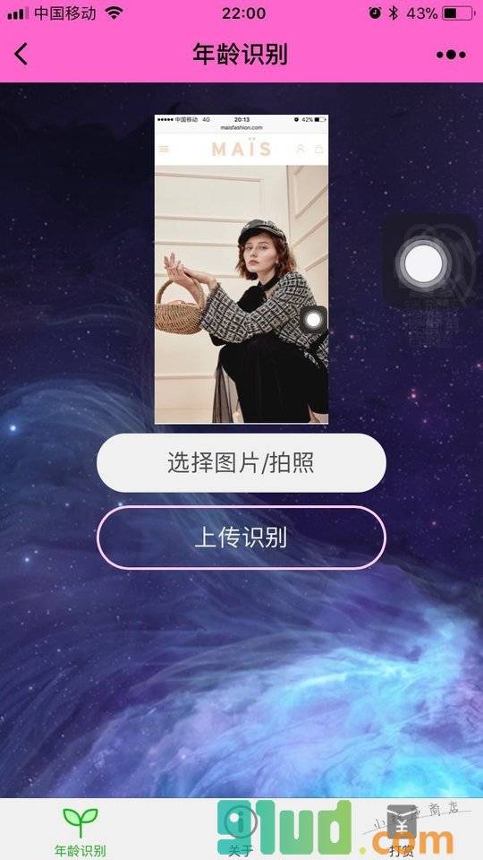 年龄识别小程序截图