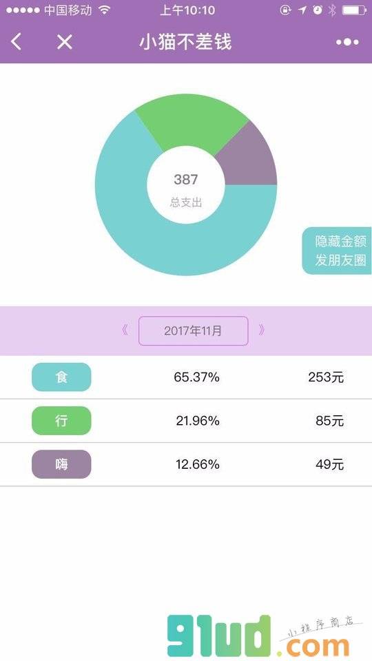小猫不差钱一萌萌的存钱记账助手小程序截图