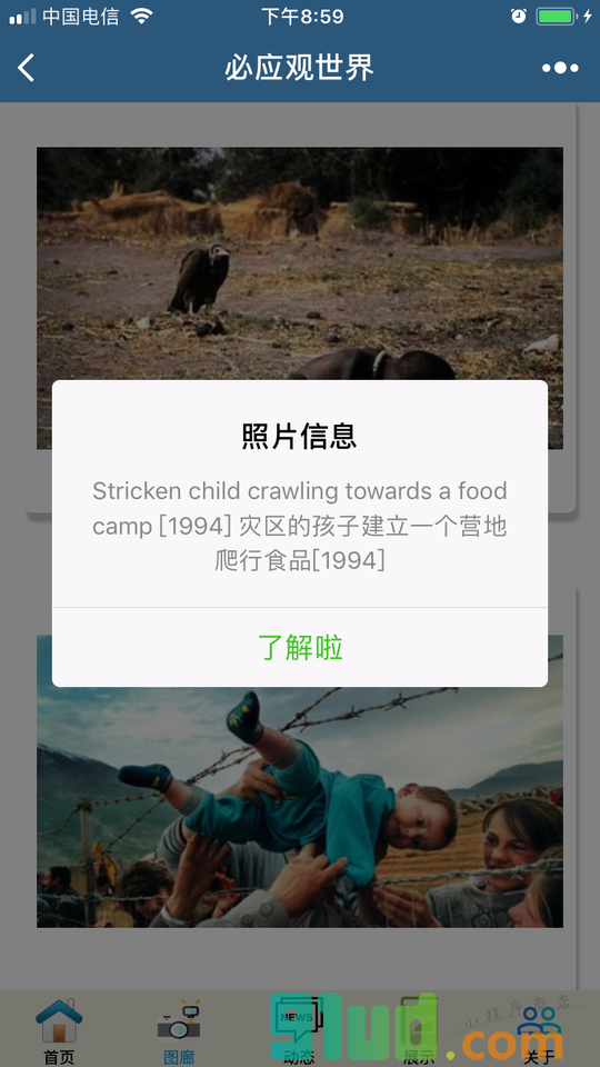 必应观世界小程序截图