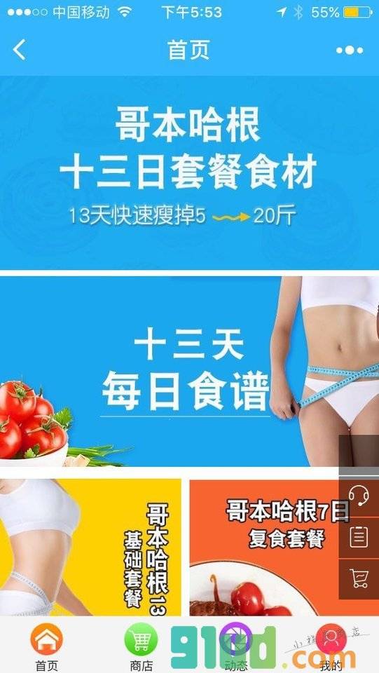 哥本哈根13天食谱小程序截图