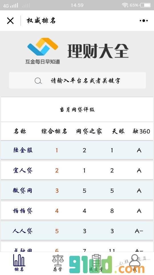P2P理财大全小程序截图