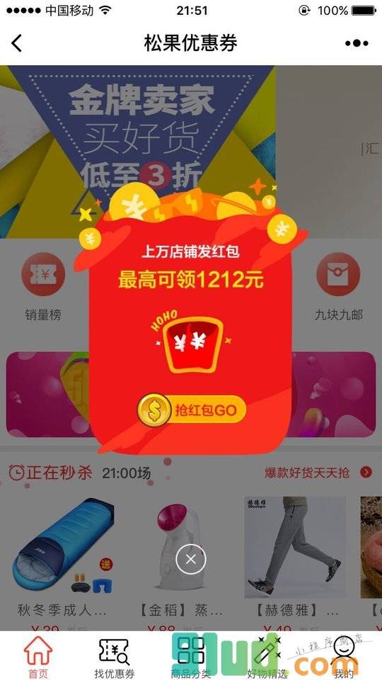 松果优惠券小程序截图