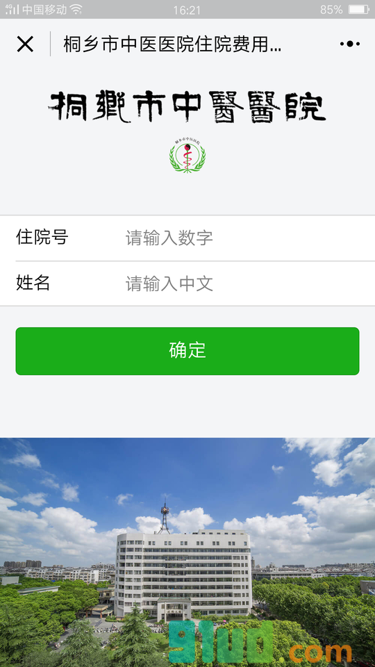 桐乡市中医医院住院费用服务助手小程序截图