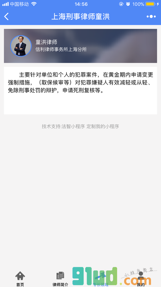 上海刑事律师童洪小程序截图