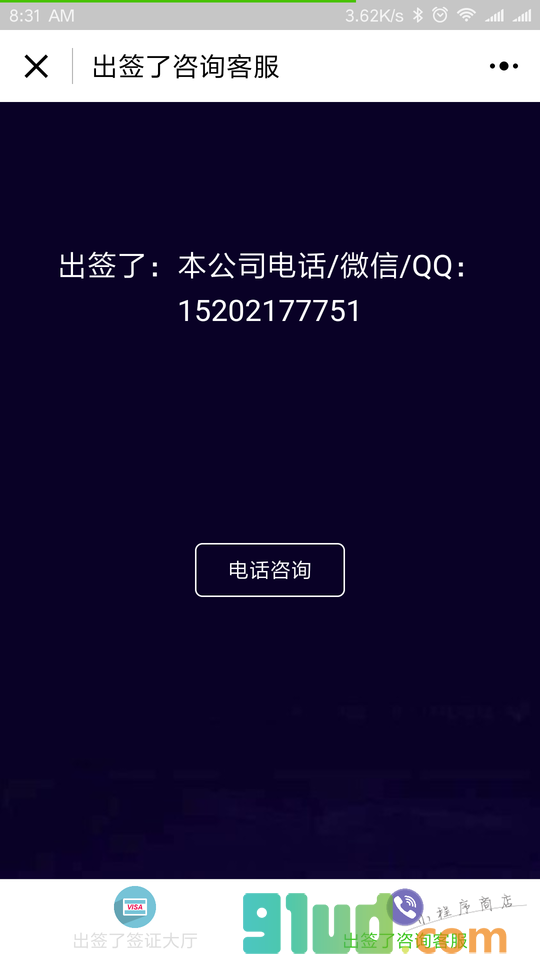 俄罗斯签证代办小程序截图