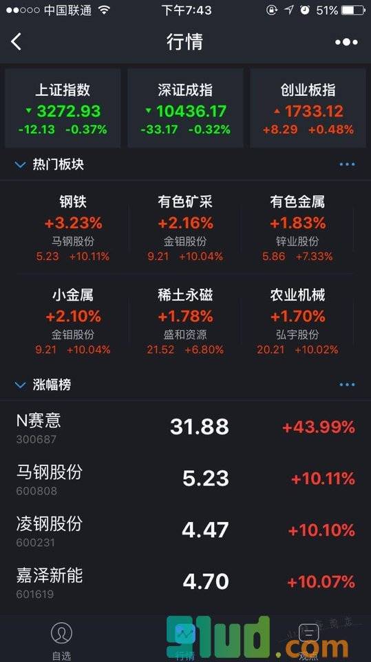 长江证券小程序截图