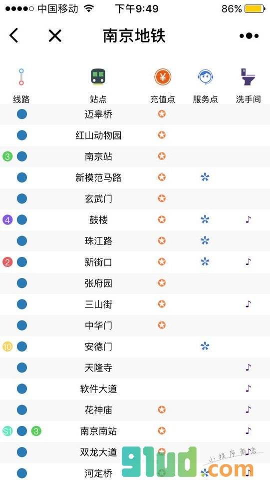 南京地铁助手小程序截图