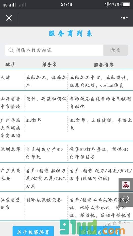 极客共享小程序截图