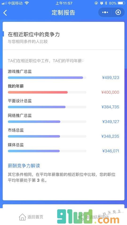 薪酬大数据查询小程序截图