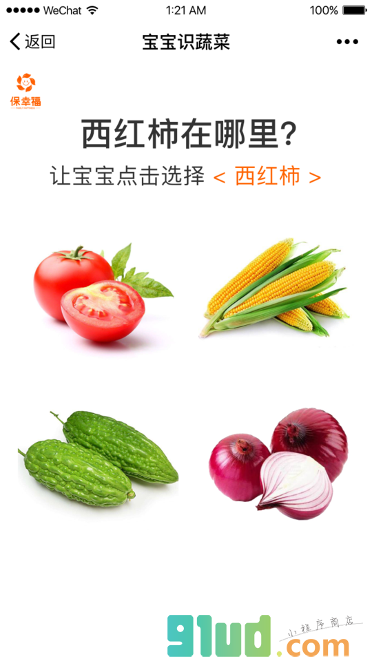宝宝识蔬菜早教启蒙识图认知大全小程序截图