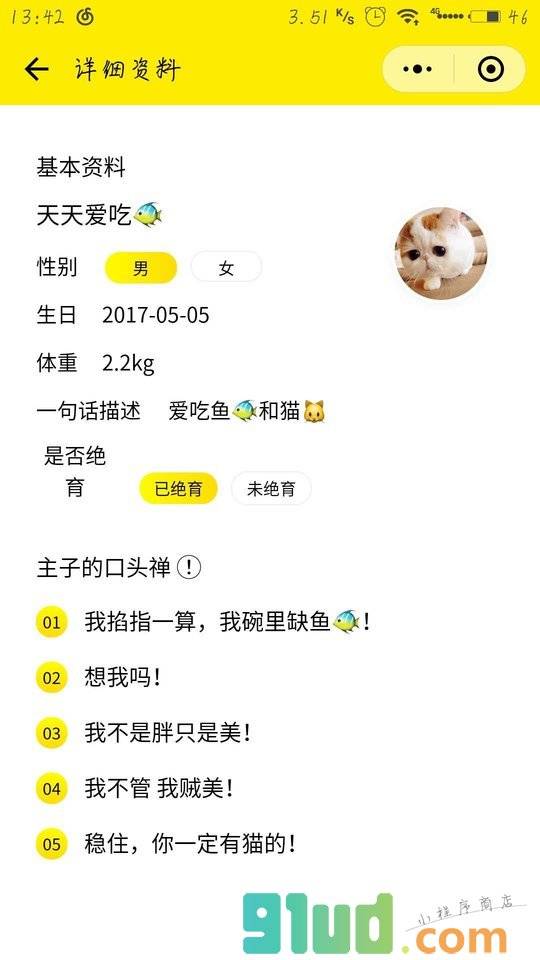 猫圈WeCat小程序截图