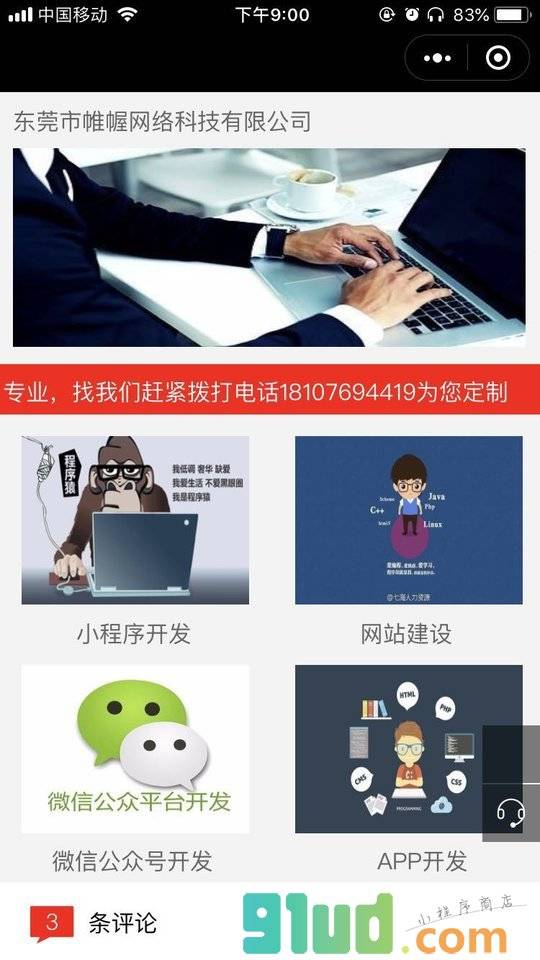 网站设计程序小程序截图