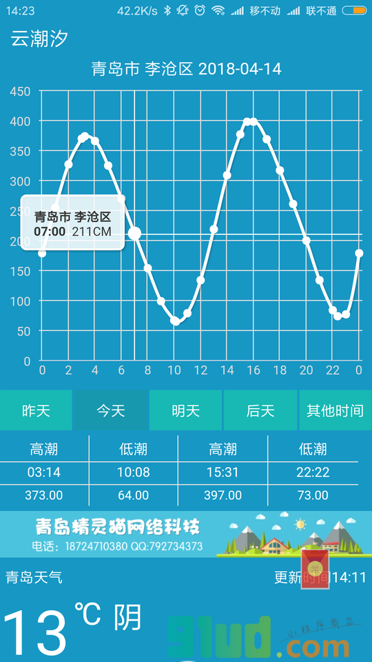 潮汐表小程序截图