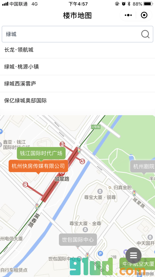 楼市地图小程序截图