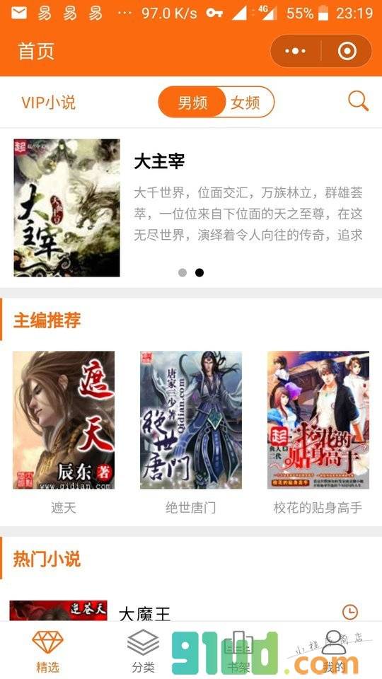 VIP小说小程序截图
