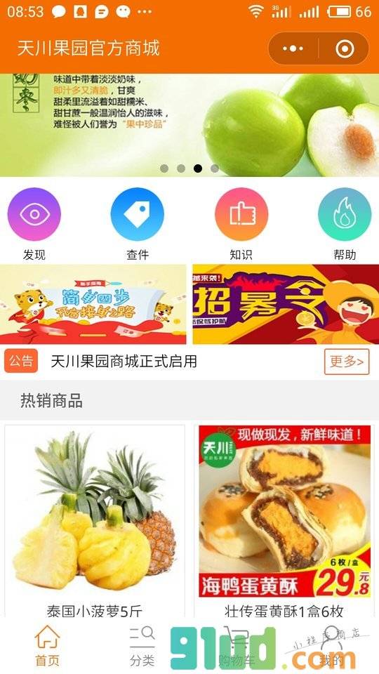 天川果园小程序截图