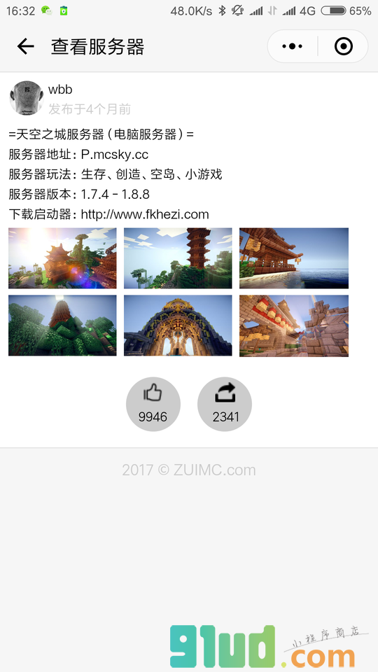 我的世界Minecraft圈小程序截图