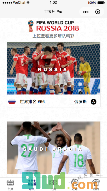世界杯Pro小程序截图