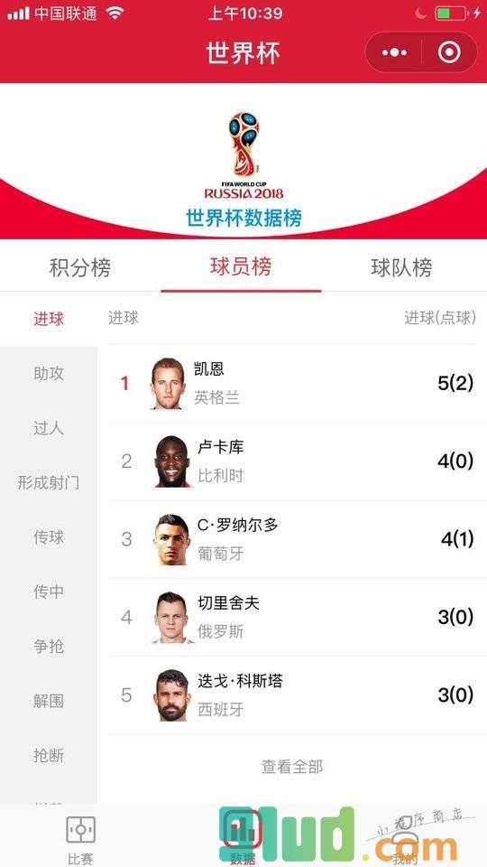 AI世界杯2018小程序截图