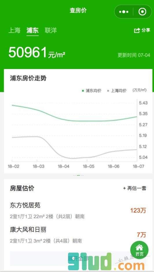 安居客查房价小程序截图