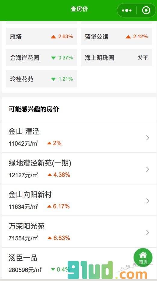 安居客查房价小程序截图