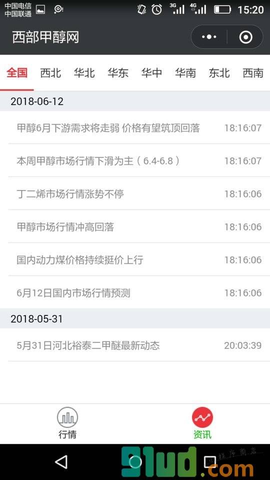 西部甲醇网小程序截图