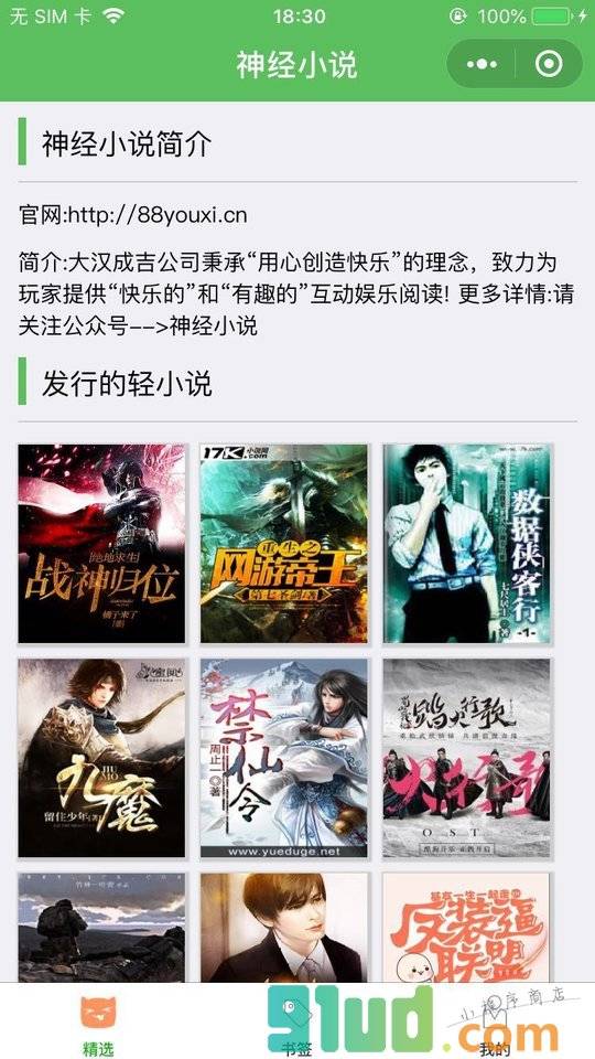 神经小说小程序截图