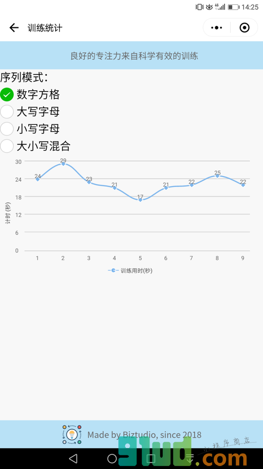 MCT专注训练器小程序截图