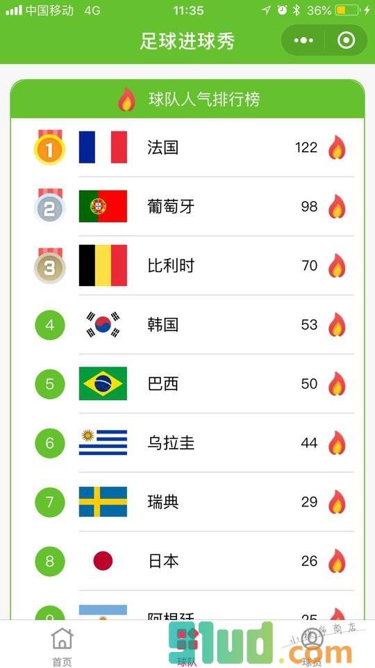 足球进球秀小程序截图